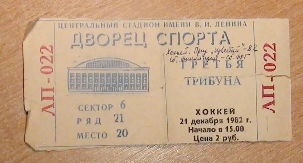 ХОККЕЙ. Финляндия - ФРГ 21.12.1982, приз Известий