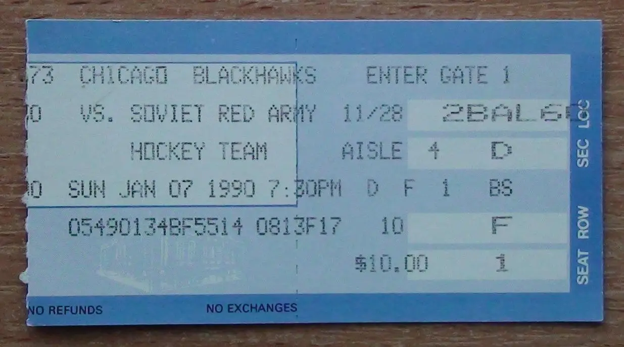 ХОККЕЙ. Чикаго Блэк Хоукс, НХЛ - ЦСКА Москва 7.01.1990
