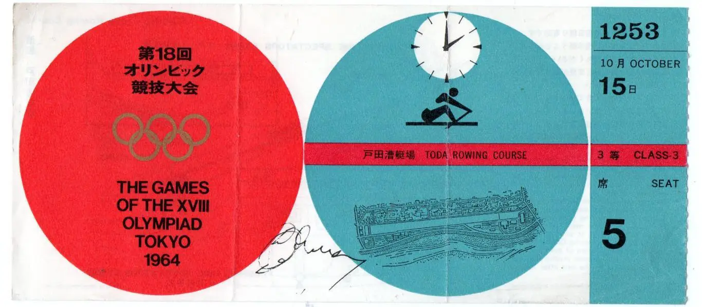 Гребля. Олимпийские игры Токио-1964, с автографом Олимпийского чемпиона Химича