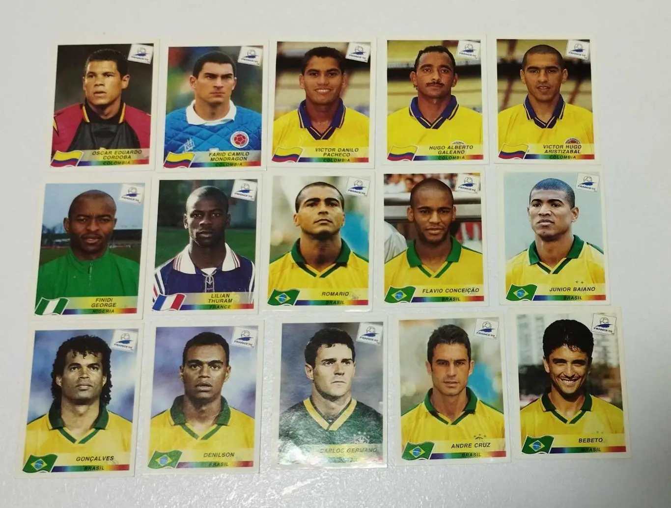 Панини. Чемпионат мира 1998, Франция. Сборная Бразилии