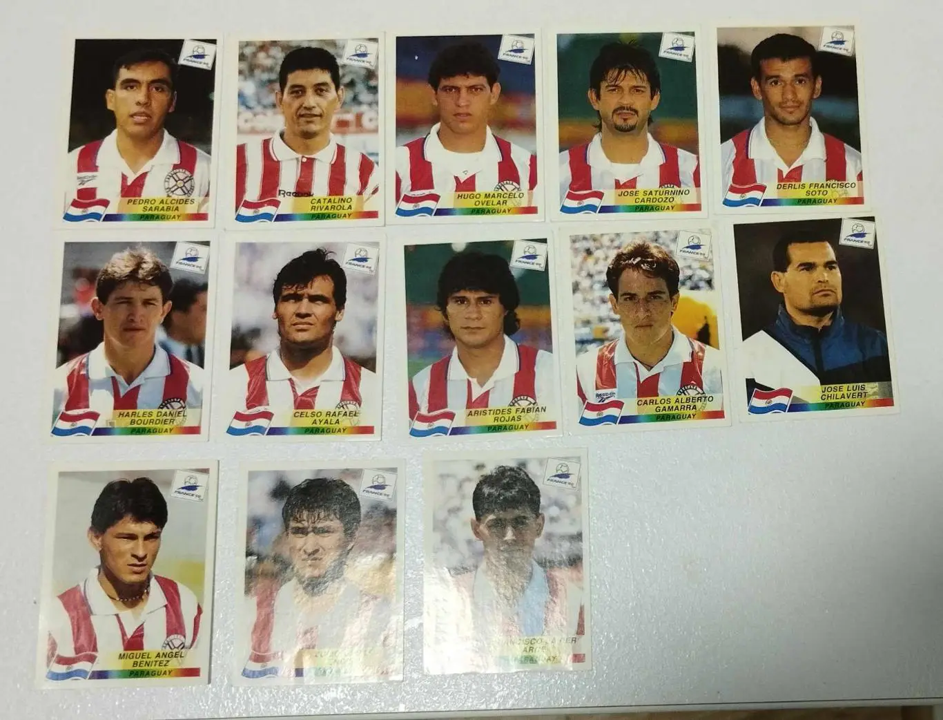Панини. Чемпионат мира 1998, Франция. Сборная Парагвая