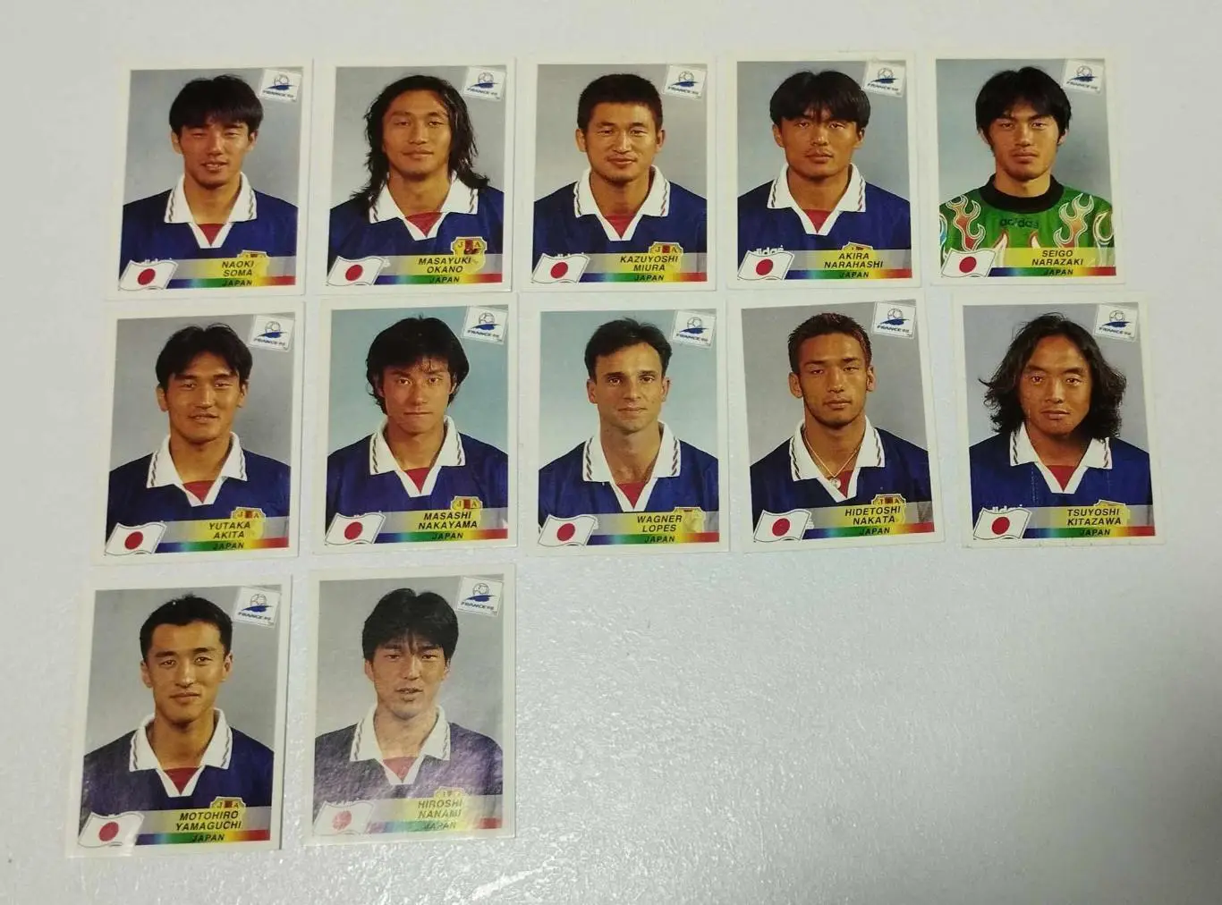 Панини. Чемпионат мира 1998, Франция. Сборная Японии