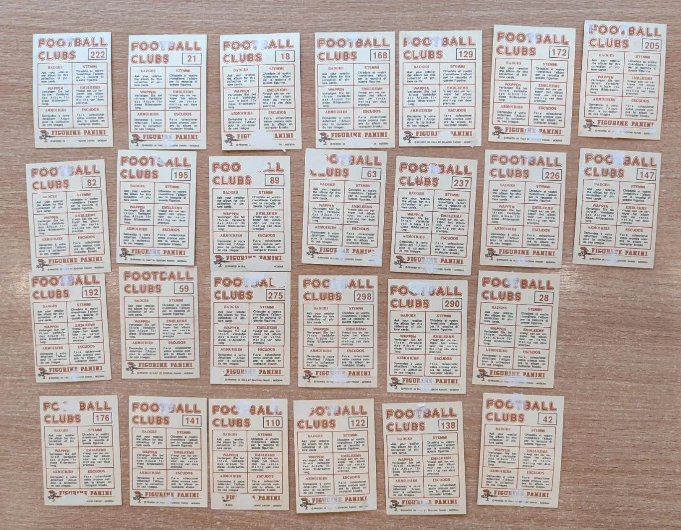 Панини. Федерации, 1970-е гг. 1