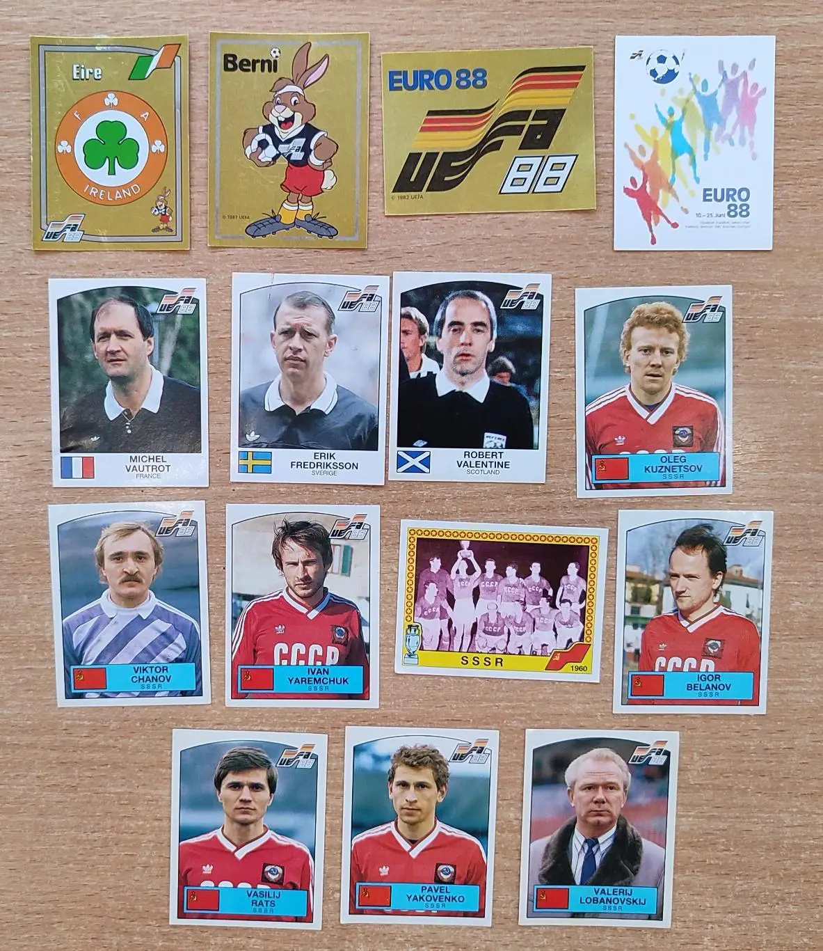 Панини. Чемпионат Европы 1988, Германия. Разные