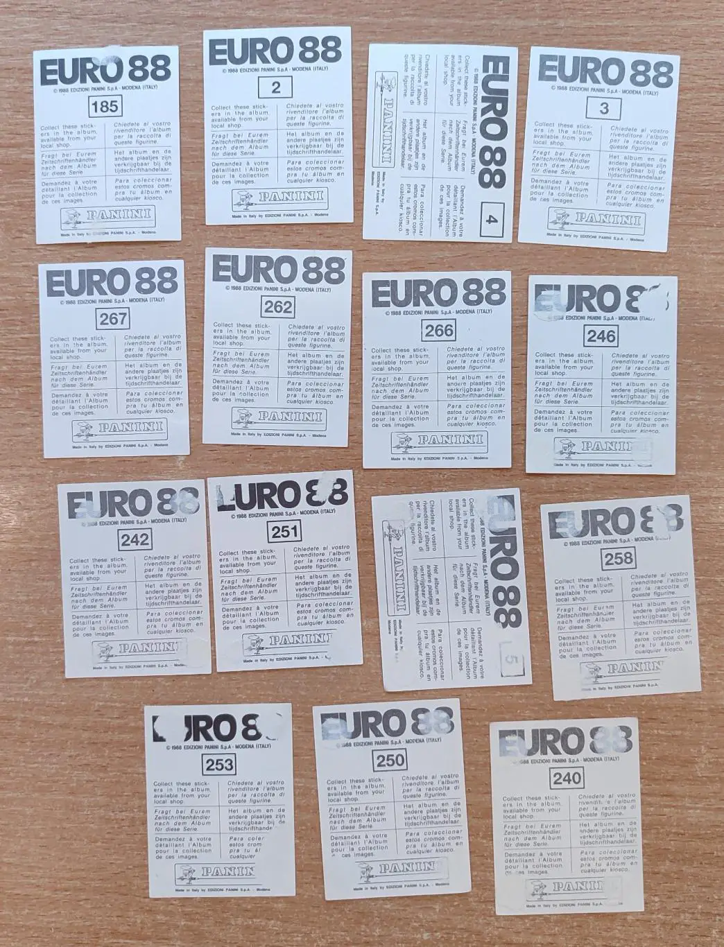 Панини. Чемпионат Европы 1988, Германия. Разные 1