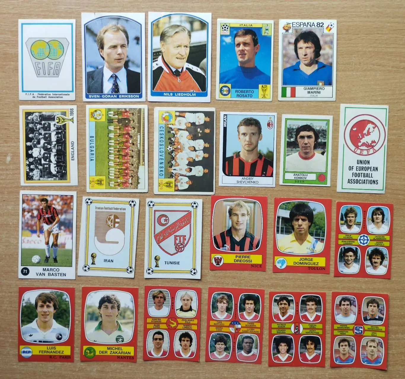 Панини. Разные соревнования 1970-80-е гг.