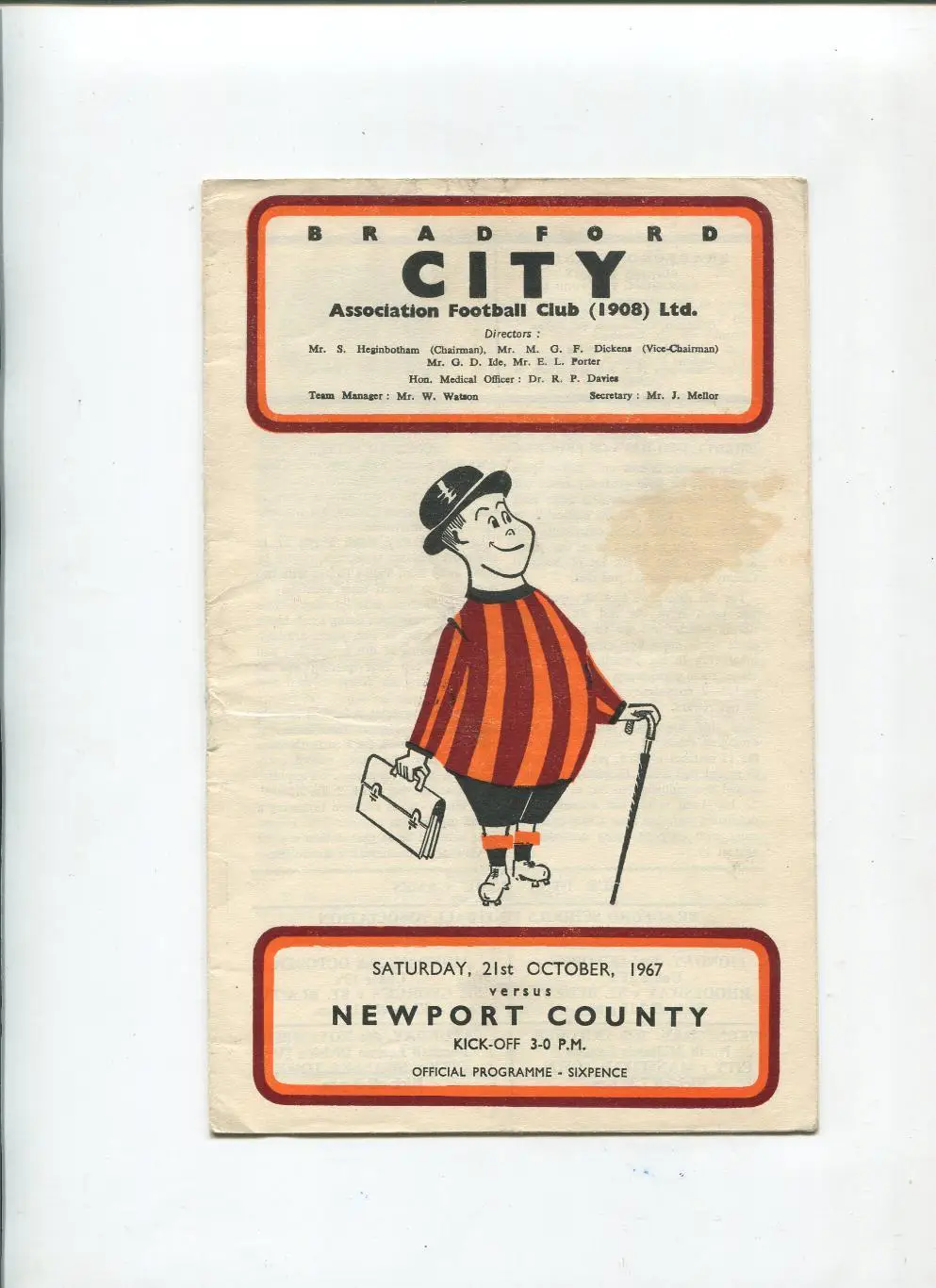 Чемпионат Англии 1967 Брэдфорд Сити