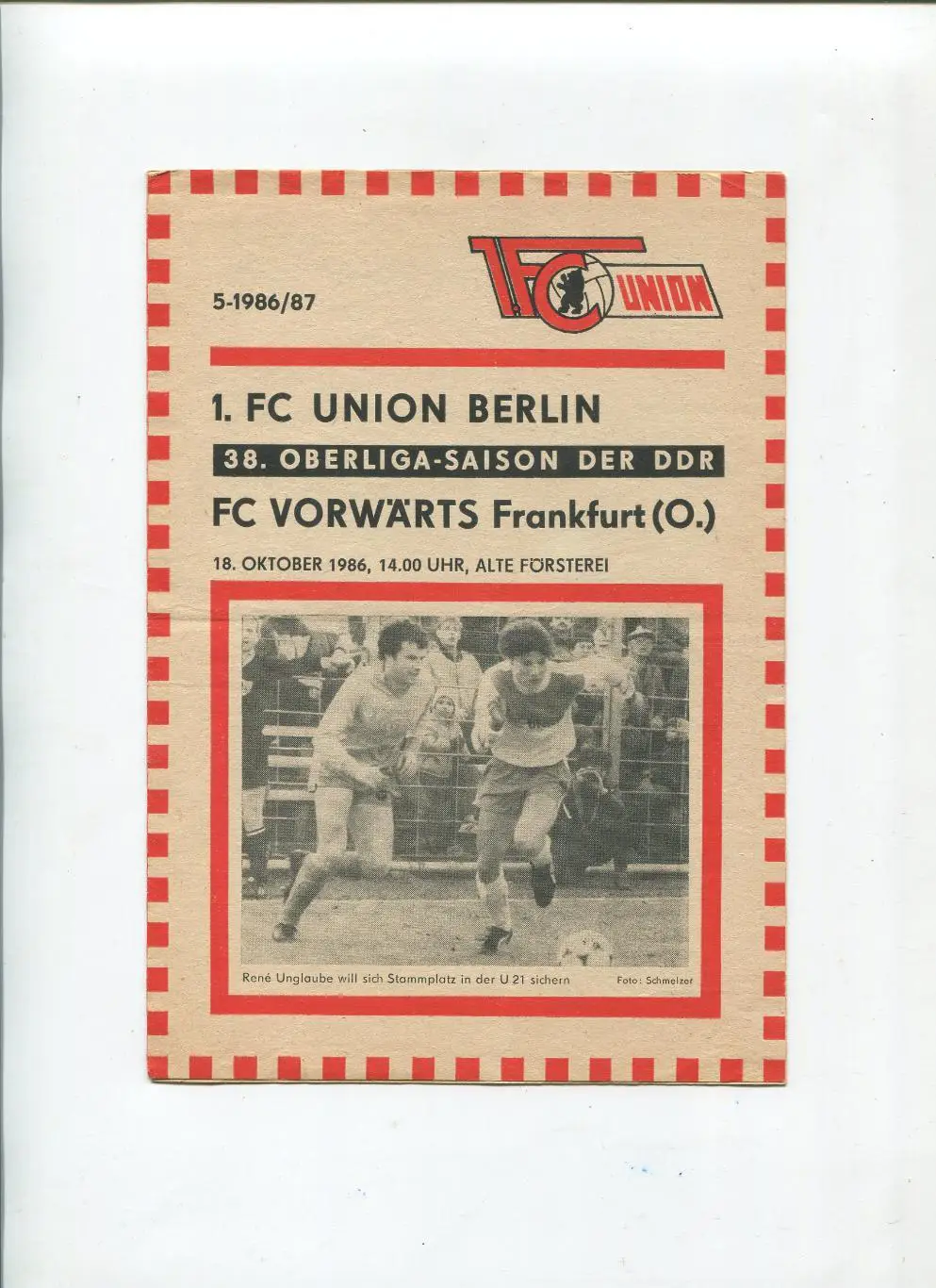 Чемпионат ГДР 1986 Унион Берлин