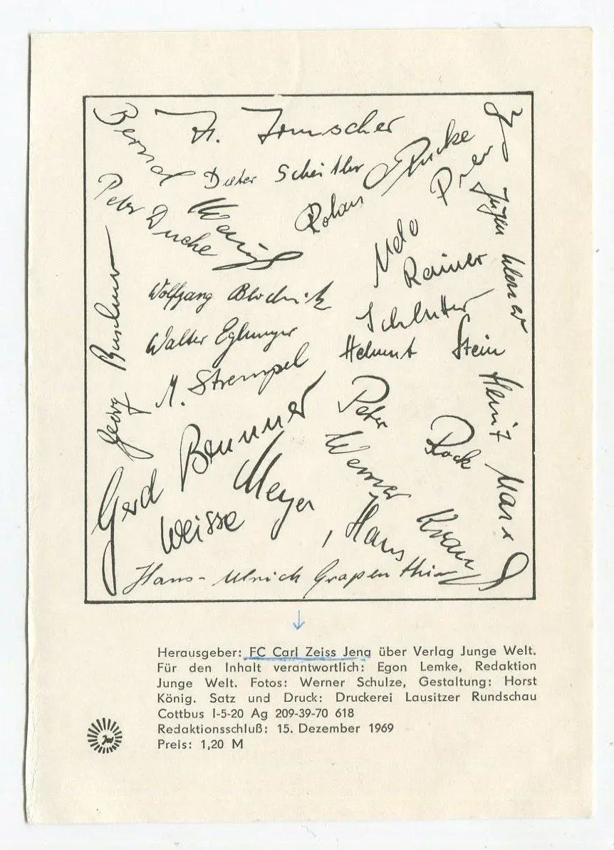 Открытка. Карл Цейс Йена, ГДР, 1969 1