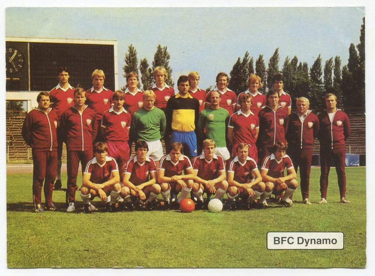 Открытка. Динамо Берлин, ГДР 1981