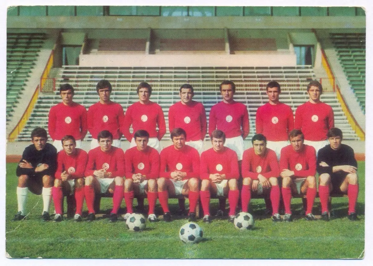 Открытка. ЦСКА София, Болгария 1971-72