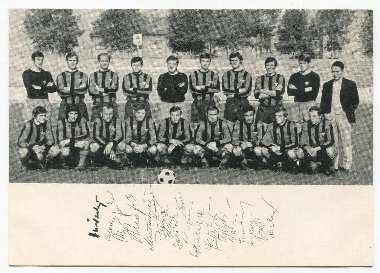 Открытка. Спартак Трнава, Чехословакия, 1969 год