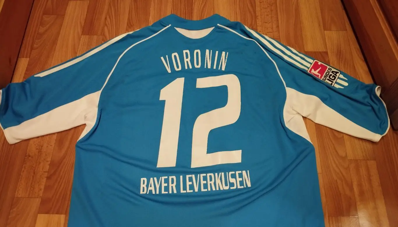 Оригинальная матчевая футболка Байер Леверкузен, Германия, Андрей Воронин, авт 6