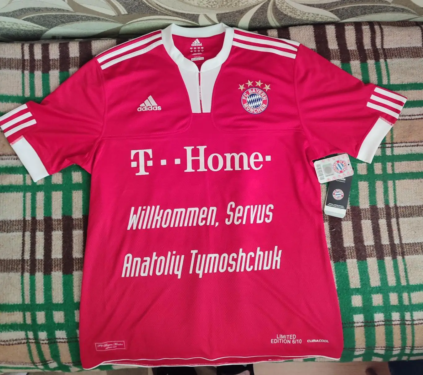 Оригинальная футболка Бавария Мюнхен, Германия, презентация А.Тимощука, автогр