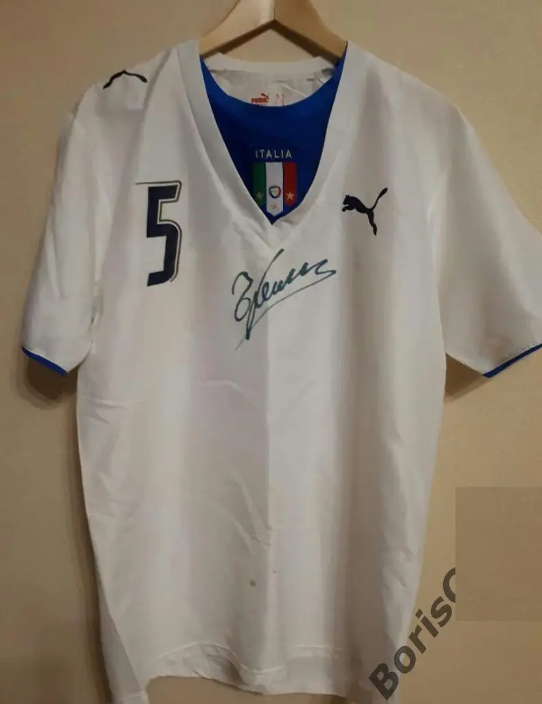 Оригинальная матчевая футболка сб.Италии, Фабио Каннаваро, атвограф