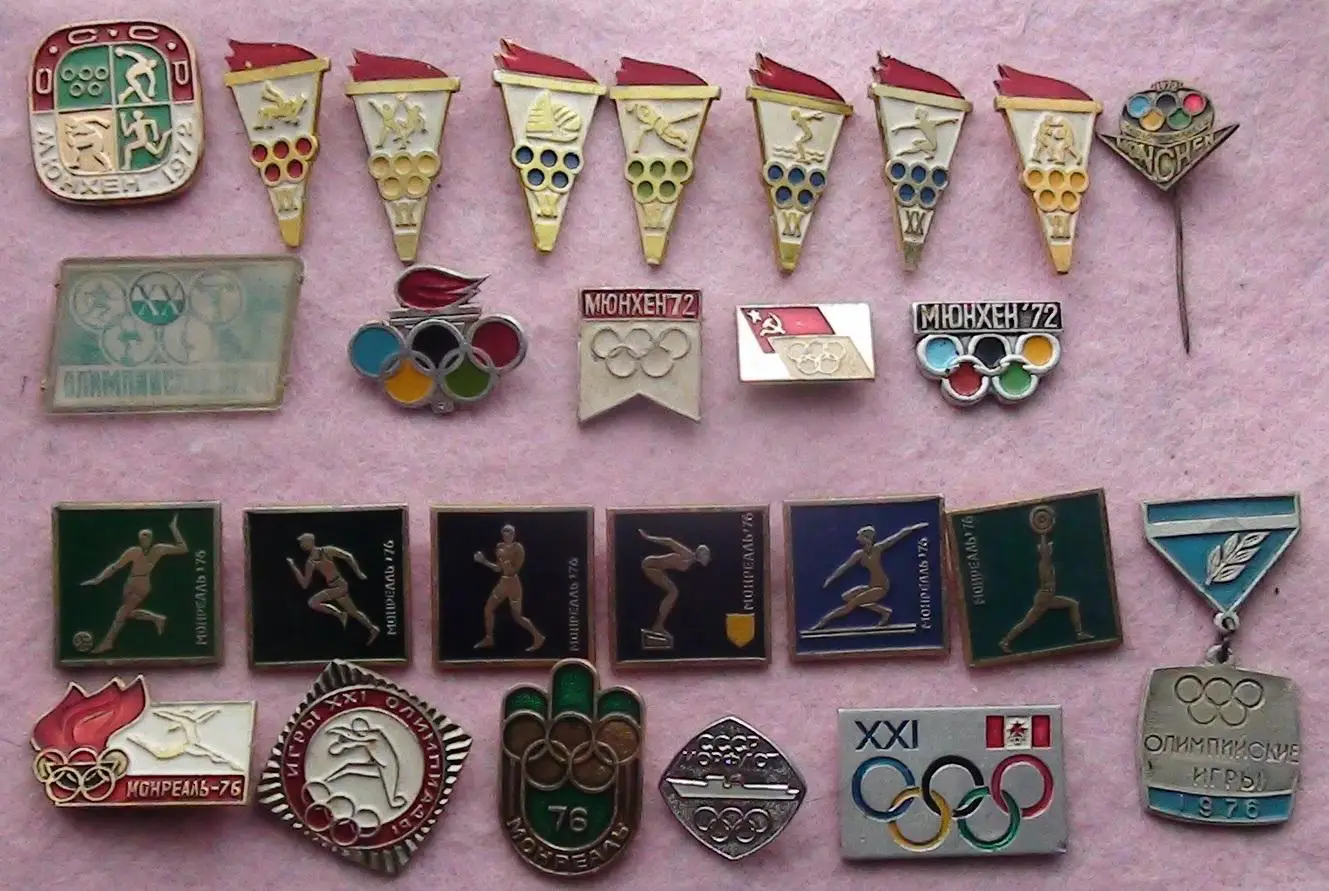 Олимпиада. Подборка знаков Олимпийских игр разных лет, цена за лот 1
