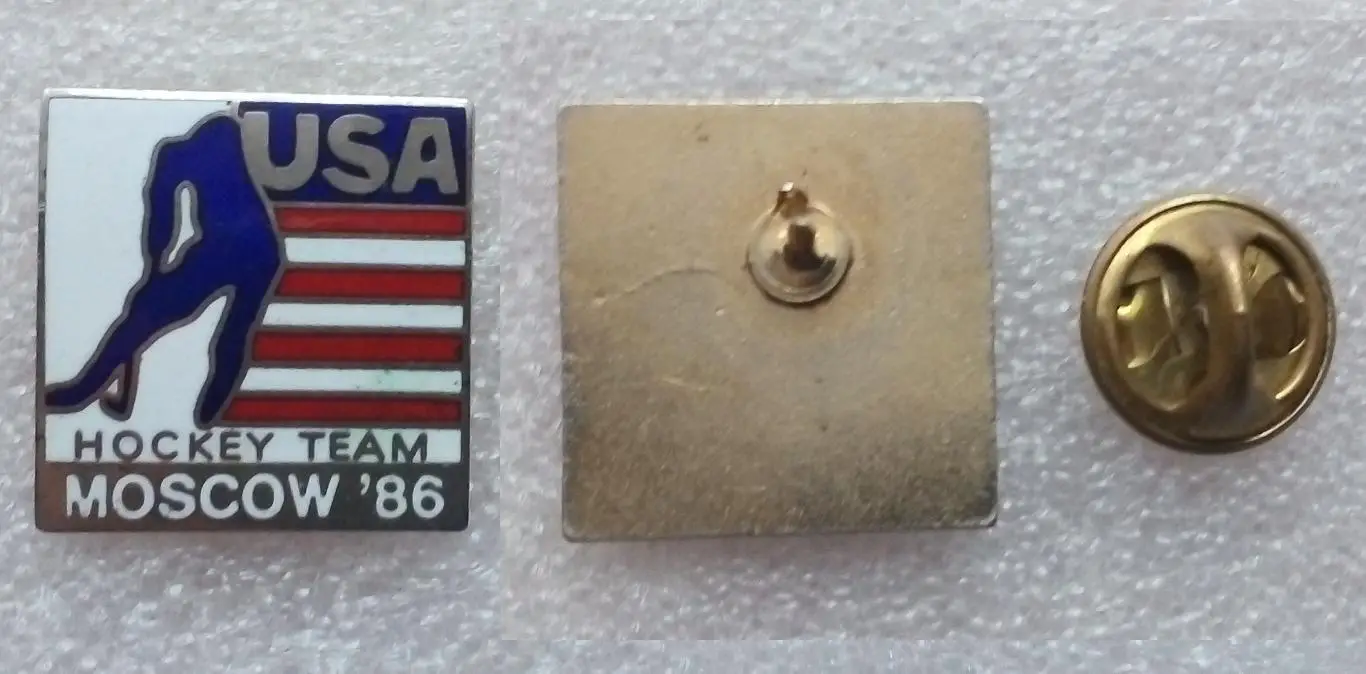 Хоккей. Чемпионат мира по хоккею, Москва-1986, официальный знак сб.США