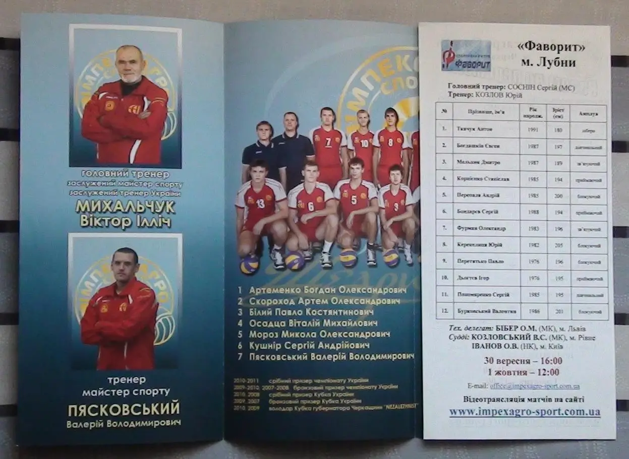 ИмпексагроСпорт Черкассы - Фаворит Лубны 30.09-1.10.2011*
