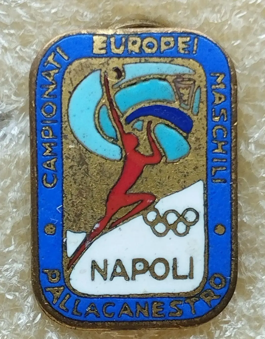 Баскетбол. Олимпийский отборочный турнир, Италия, Неаполь, запонка, эмаль