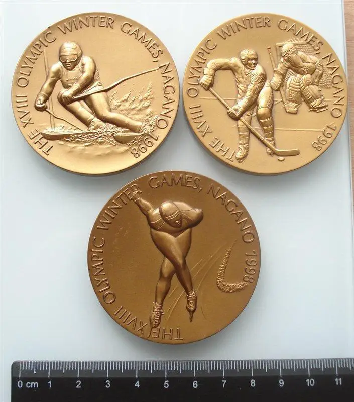 Олимпийские игры. Медаль Зимних ОИ 1998, Нагано, Япония, бронза, комплект