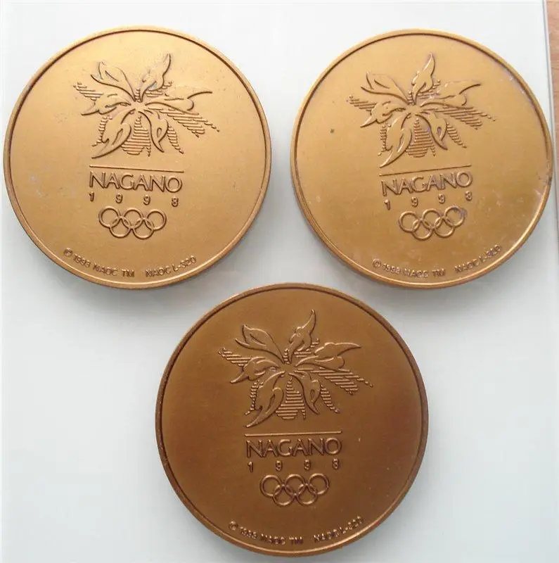Олимпийские игры. Медаль Зимних ОИ 1998, Нагано, Япония, бронза, комплект 1