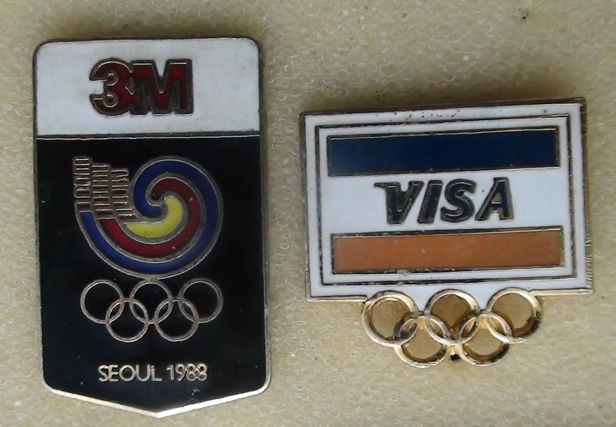 Олимпийские игры. Южная Корея, Сеул, 1988 год, спонсорский, слева