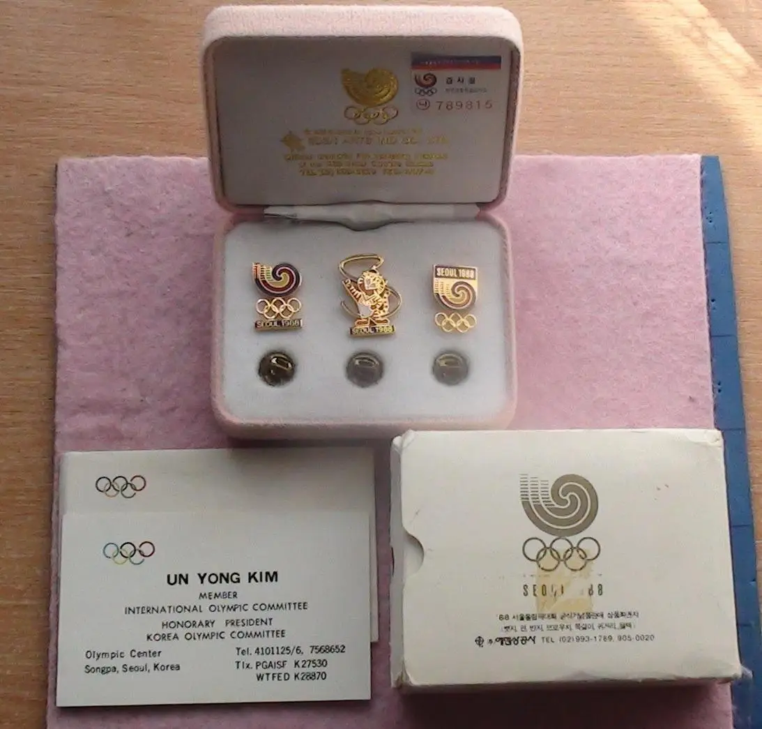 Олимпийские игры. Южная Корея, Сеул, 1988 год, официальный комплект знаков