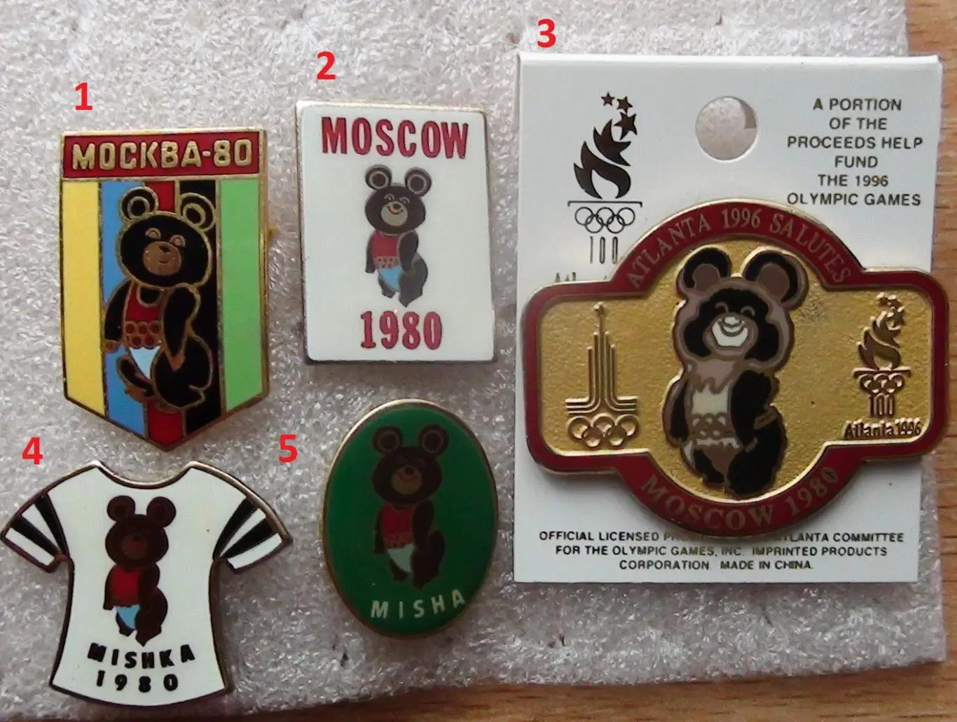 Олимпийские игры. СССР, Москва, Олимпийский Мишка, эмаль, вид 5