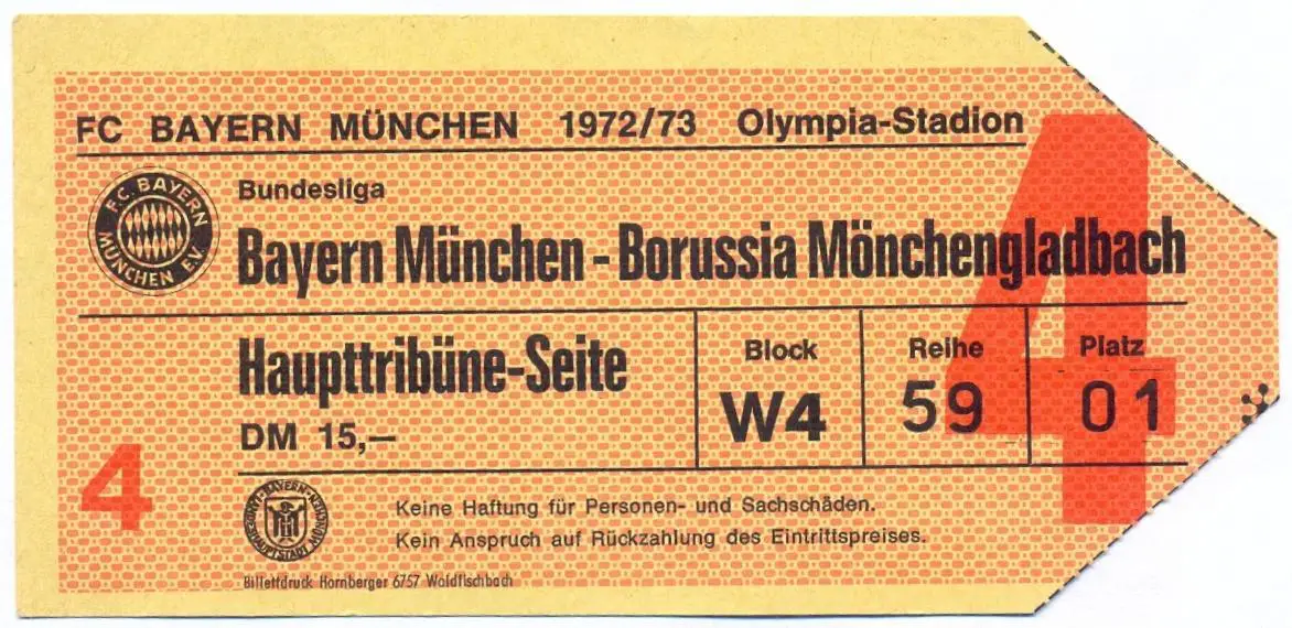 Бавария Мюнхен - Боруссия Менхенгладбах 1973-73, чемпионат Германии