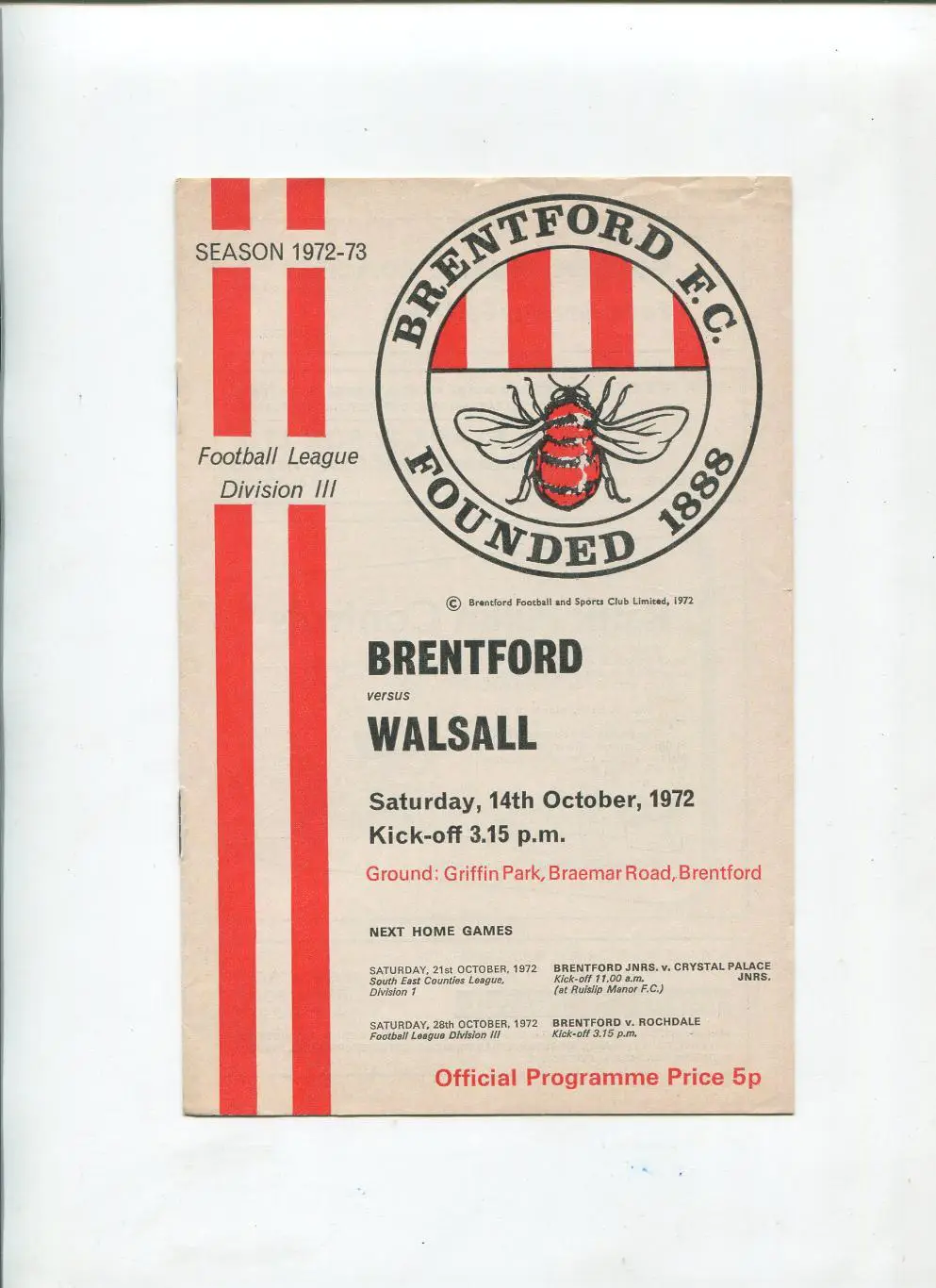 Чемпионат Англии 1972 Брэнтфорд