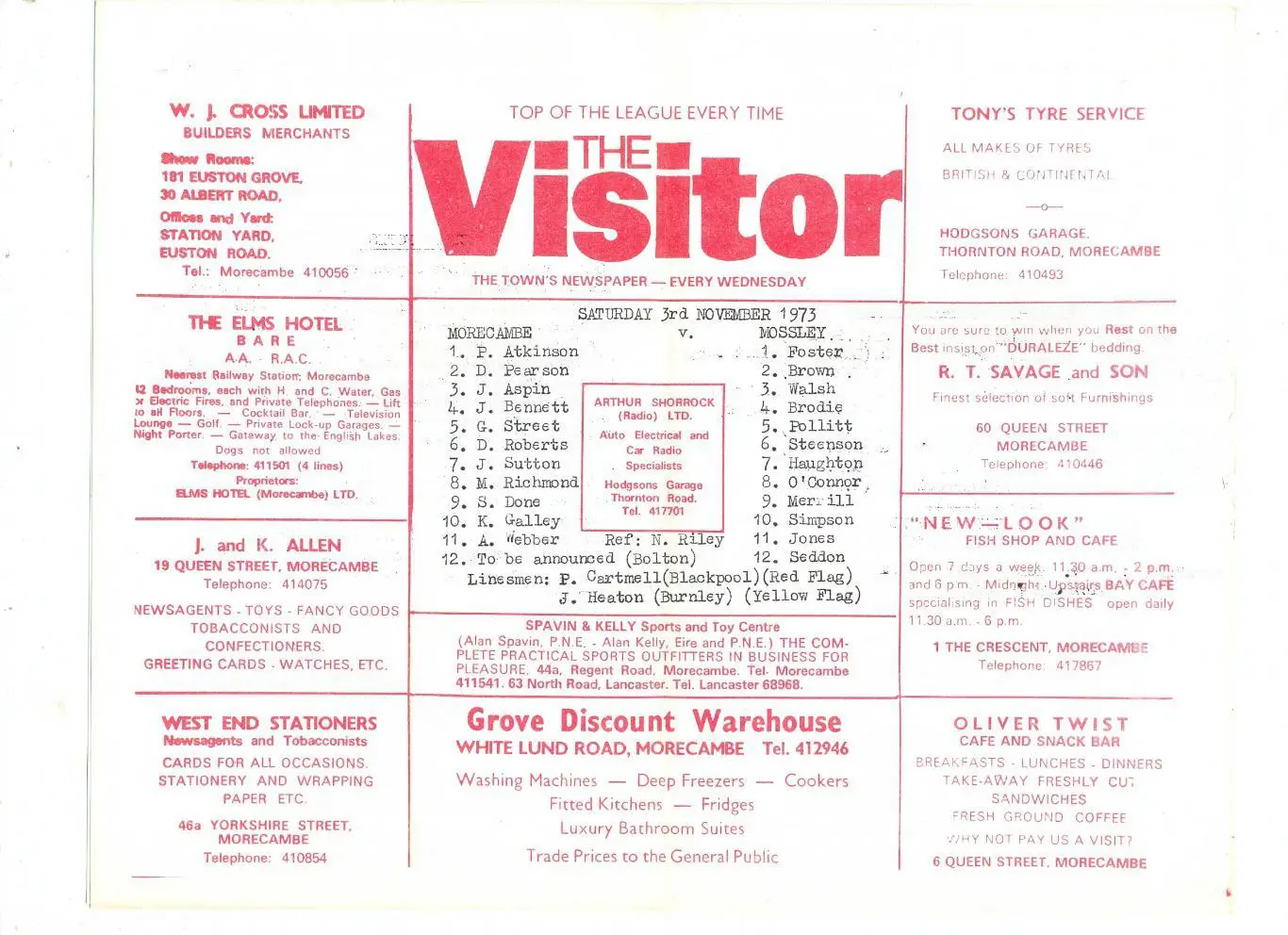 Чемпионат Англии 1973 Морекамб ФК 1