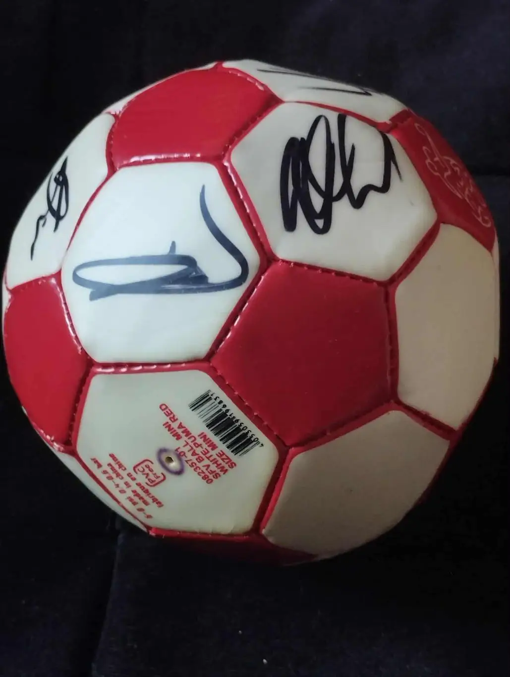 Официальный сувенирный мяч ФФ Швейцарии с оригинальными автографами игроков 1