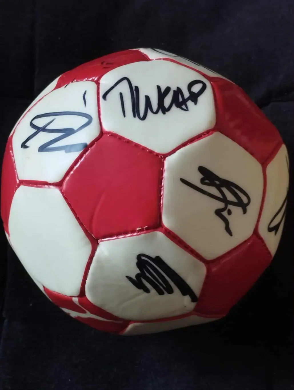 Официальный сувенирный мяч ФФ Швейцарии с оригинальными автографами игроков 4