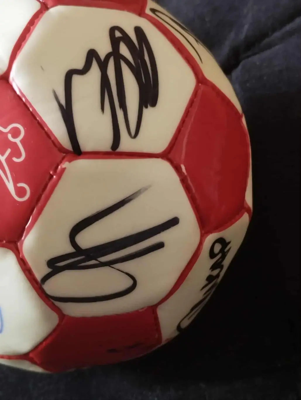 Официальный сувенирный мяч ФФ Швейцарии с оригинальными автографами игроков 5