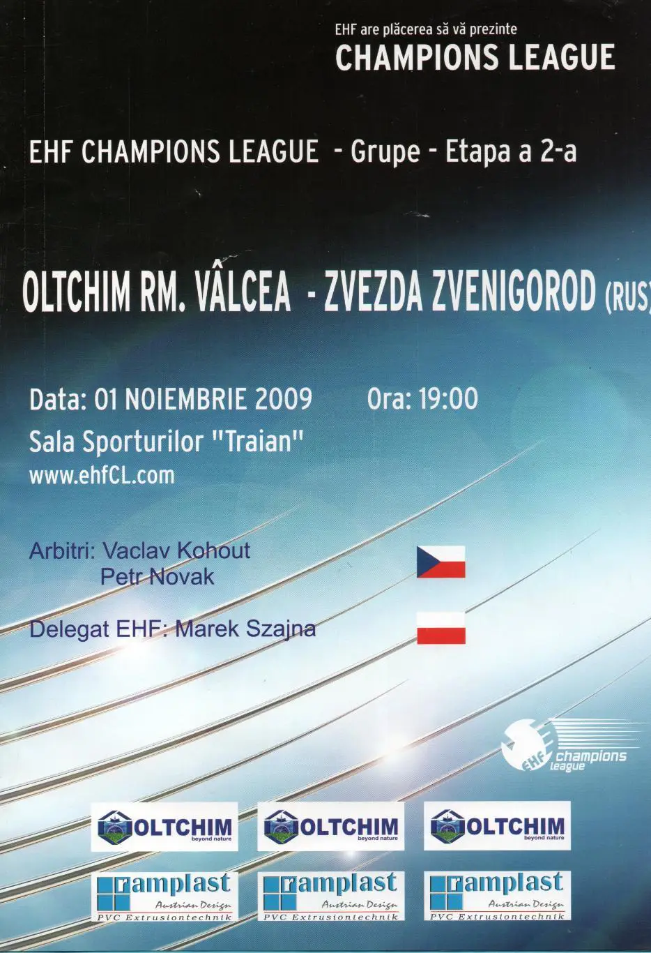 ГАНДБОЛ. Отлтхим, Румыния - Звезда Звенигород, Московская обл. 2009