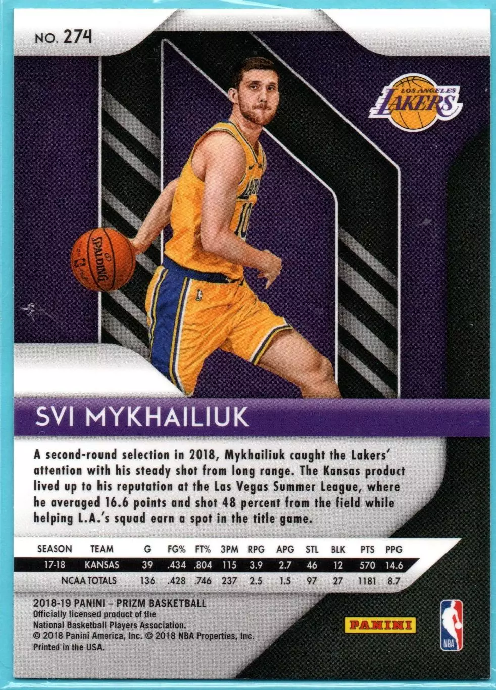 Святослав Михалюк (Лос Анджелес Лейкерс, Юта Джаз, Бостон) оригинал. автог 1