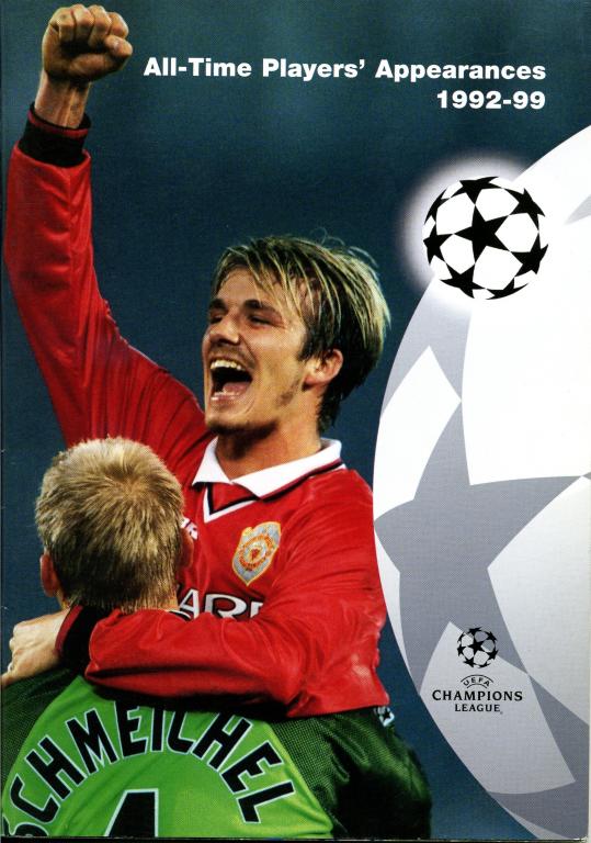 UEFA Champions League. All-Time Player` Appearances 1992-1999