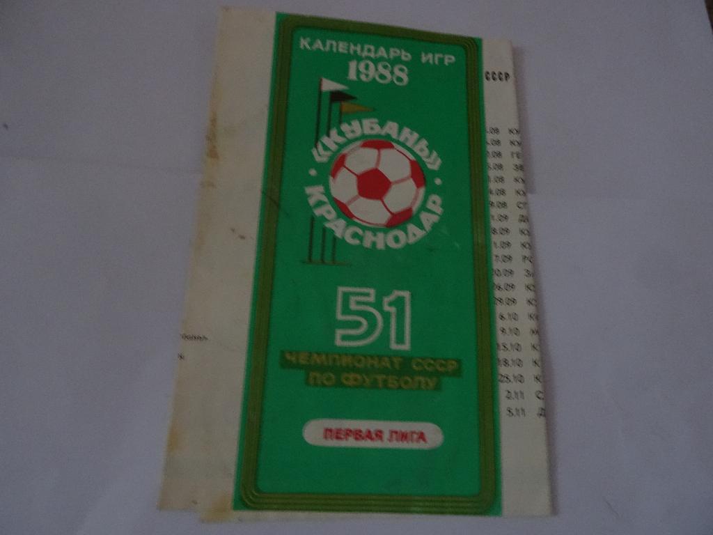 Кубань Краснодар 1988