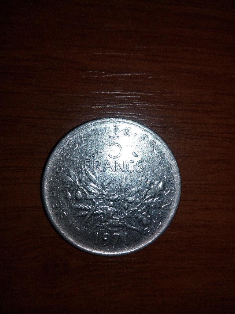 Монета 5 франков