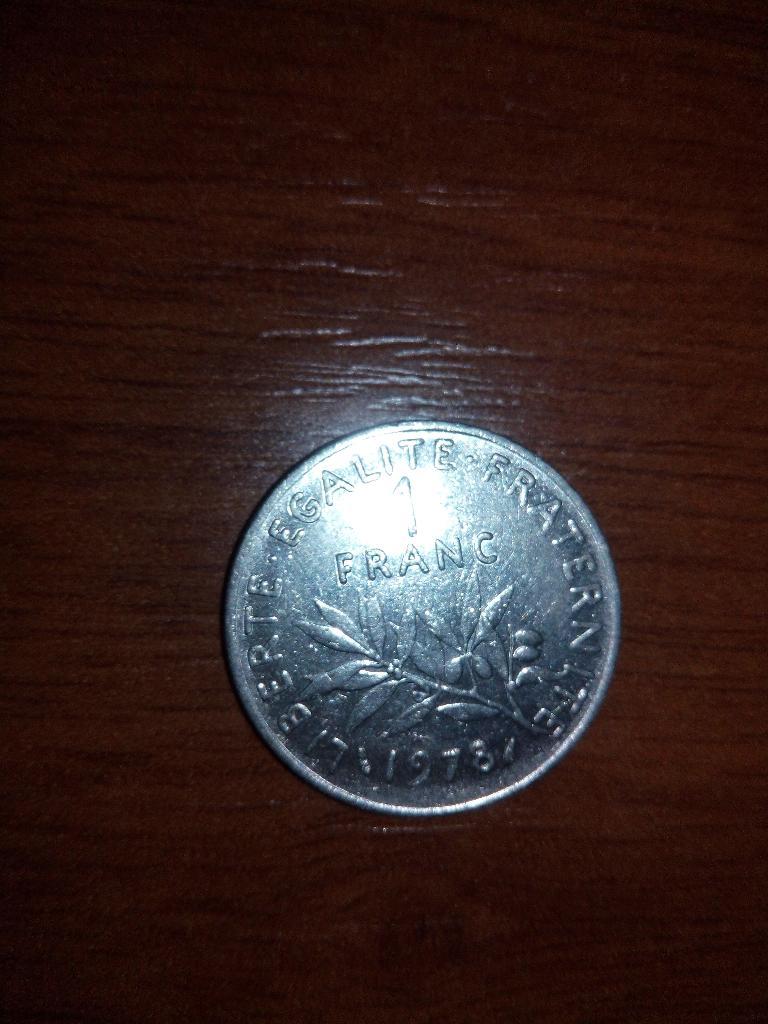 Монета 1 франк
