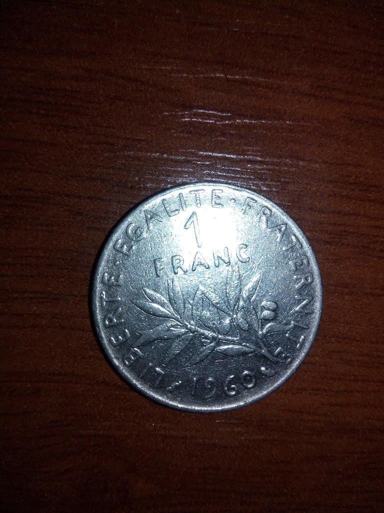 Монета 1 франк