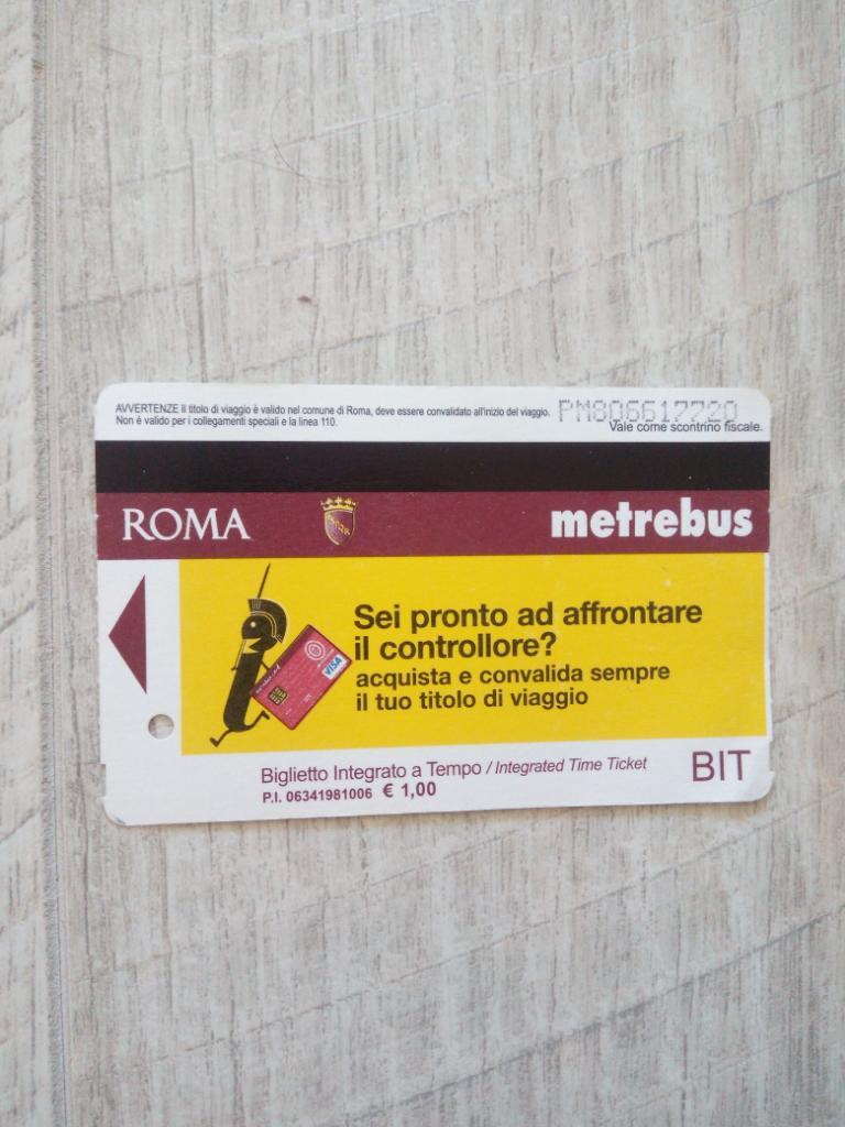 билет метро-автобус из Рима