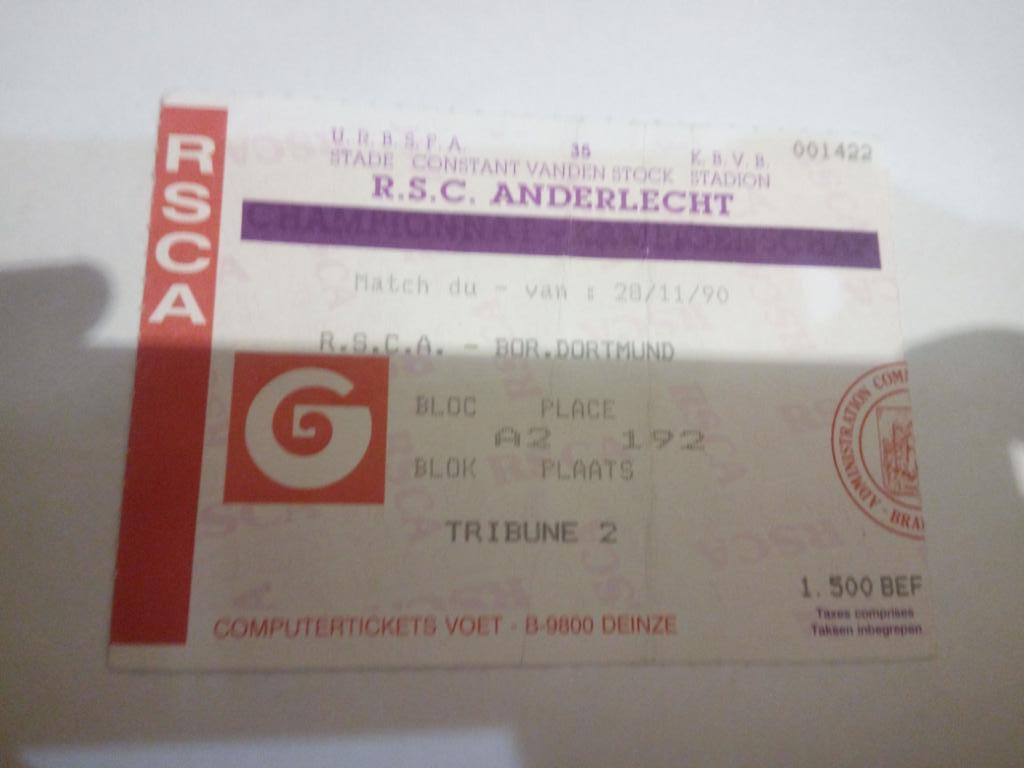 Андерлехт - Боруссия, Anderlecht - Borussia 1990