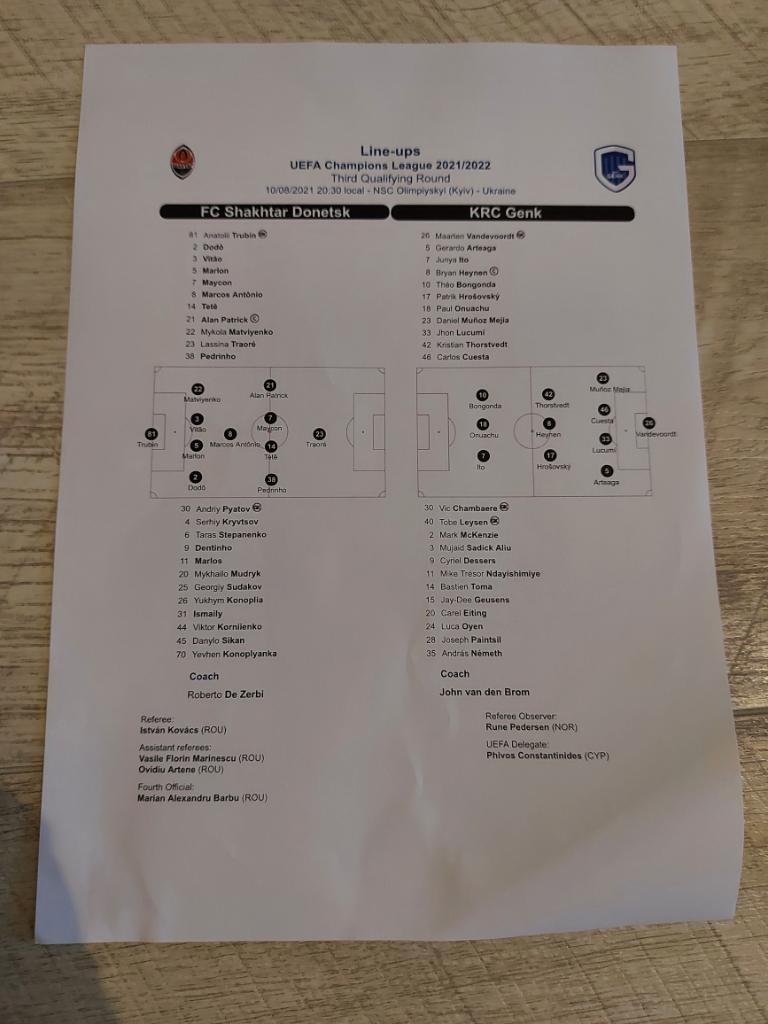 Шахтар - Генк, Shakhtar - Genk 2021