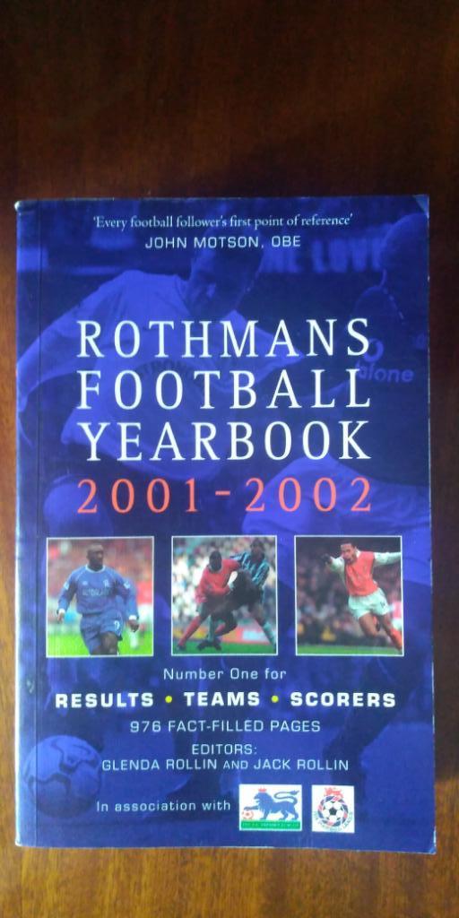 Ежегодник Rothmans Football Yearbook 2001-02