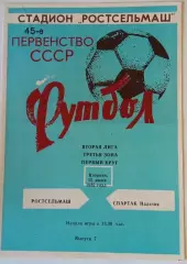 Ростсельмаш - Спартак Нальчик 15.06.1982