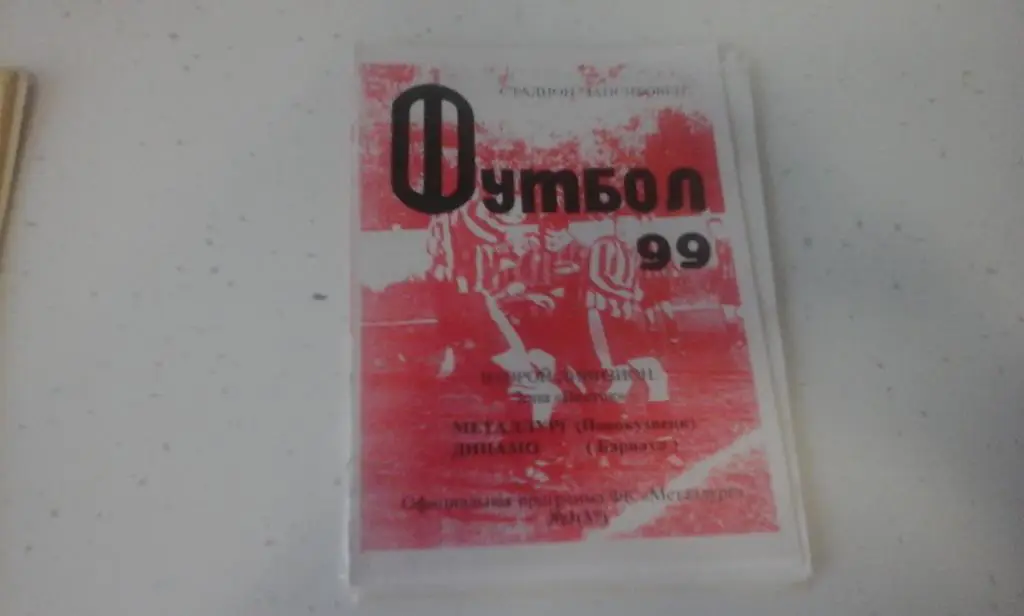 программа к матчу Металлург (Новокузнецк) - Динамо (Барнаул) 24.05.1999г.