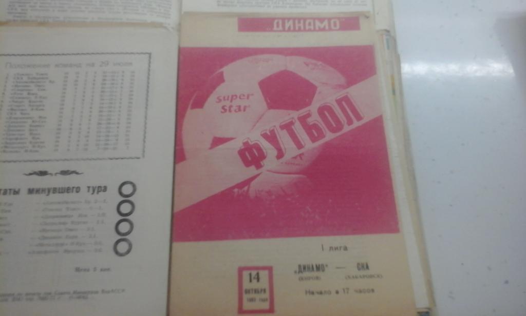 Динамо (Киров) - СКА (Хабаровск) 14.10.1983