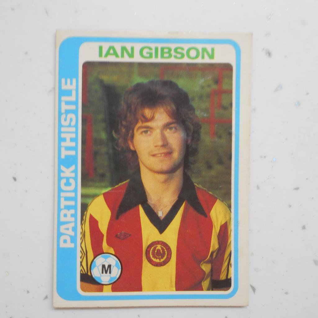 Partick Thistle F.C. Ian Gibson/ Ян Гибсон Шотландия Партик Тисл 1979