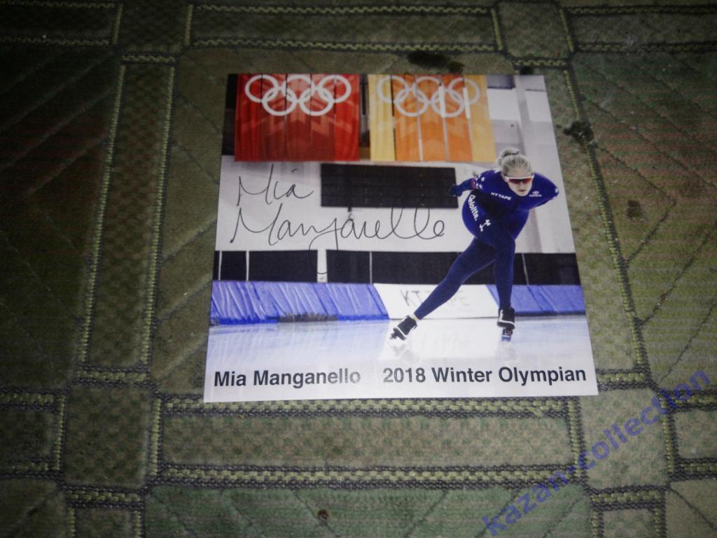 Mia Manganello(USA) - Конькобежный спорт. Автограф